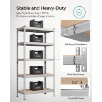 Songmics 5Tier Storage Shelves Set Of 2 Garage Storage Boltless Assembly Adjustable Shelving Units 177 X 354 X 709 Inche