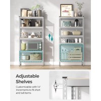 Songmics 5Tier Storage Shelves Set Of 2 Garage Storage Boltless Assembly Adjustable Shelving Units 177 X 354 X 709 Inche