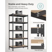 Songmics 5Tier Storage Shelves Set Of 2 Garage Storage Boltless Assembly Adjustable Shelving Units 177 X 354 X 709 Inche