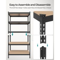 Songmics 5Tier Storage Shelves Set Of 2 Garage Storage Boltless Assembly Adjustable Shelving Units 177 X 354 X 709 Inche