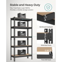 Songmics 5Tier Storage Shelves Set Of 2 Garage Storage Boltless Assembly Adjustable Shelving Units 118 X 295 X 591 Inche