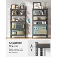 Songmics 5Tier Storage Shelves Set Of 2 Garage Storage Boltless Assembly Adjustable Shelving Units 118 X 295 X 591 Inche