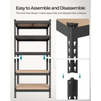 Songmics 5Tier Storage Shelves Set Of 2 Garage Storage Boltless Assembly Adjustable Shelving Units 118 X 295 X 591 Inche