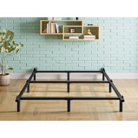 Rldvay 7 Inch Metal Queenbedframe For Box Spring Quick Easy Assembly Heavy Duty Queen Size Noise Free Black