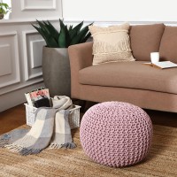 Redearth Round Pouf Ottoman Braided Boho Poof Home D Cor Pouffe Circular Footrest For Living Room Bedroom Lounge 100