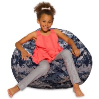 Posh Creations Bean Bag Chair For Kids Teens And Adults Includes Removable And Machine Washable Cover Soft Nylon Camo Digit