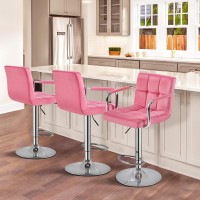 Yaheetech Counter Height Bar Stools Set Of 2 Velvet Swivel Barstools For Kitchen Stool Height Adjustable Counter Stool Barstools