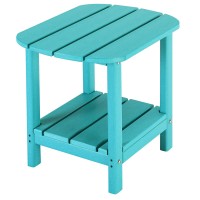 Lzrs Double Adirondack Side Table Outdoor Side Tables End Tables For Patio Backyard Pool Indoor Companion Easy Maintenance