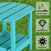 Lzrs Double Adirondack Side Table Outdoor Side Tables End Tables For Patio Backyard Pool Indoor Companion Easy Maintenance