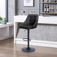 Brage Living Swivel Bar Stool With Back Adjustable Fabric Tufted Barstool Upholstered Counter Height Airlift Bar Chair For Kit