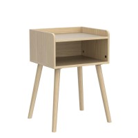 Maxsmeo Nightstand, Mid Century Modern Side Table Bedroom With Storage, Small End Bedside Table With Solid Wood Legs For Living Room, Office Small Spaces (Natural)