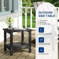 Udpatio Outdoor Side Table For Patio 19 X 16 Inches Adirondack Table Poolside Patio Table Hdpe End Table For Outside Backyard