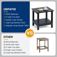 Udpatio Outdoor Side Table For Patio 19 X 16 Inches Adirondack Table Poolside Patio Table Hdpe End Table For Outside Backyard