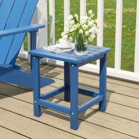 Udpatio Outdoor Side Table For Patio 16 X 16 Inches Adirondack Table Poolside Patio Table Hdpe End Table For Outside Backyard