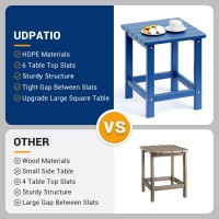 Udpatio Outdoor Side Table For Patio 16 X 16 Inches Adirondack Table Poolside Patio Table Hdpe End Table For Outside Backyard