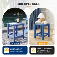 Udpatio Outdoor Side Table For Patio 16 X 16 Inches Adirondack Table Poolside Patio Table Hdpe End Table For Outside Backyard