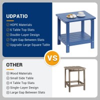 Udpatio Outdoor Side Table For Patio 19 X 16 Inches Adirondack Table Poolside Patio Table Hdpe End Table For Outside Backyard