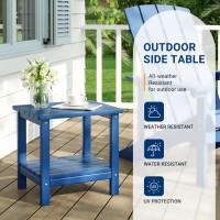 Udpatio Outdoor Side Table For Patio 19 X 16 Inches Adirondack Table Poolside Patio Table Hdpe End Table For Outside Backyard