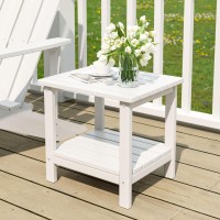 Udpatio Outdoor Side Table For Patio 19 X 16 Inches Adirondack Table Poolside Patio Table Hdpe End Table For Outside Backyard