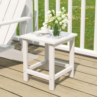 Udpatio Outdoor Side Table For Patio 16 X 16 Inches Adirondack Table Poolside Patio Table Hdpe End Table For Outside Backyard