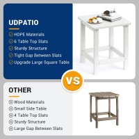 Udpatio Outdoor Side Table For Patio 16 X 16 Inches Adirondack Table Poolside Patio Table Hdpe End Table For Outside Backyard