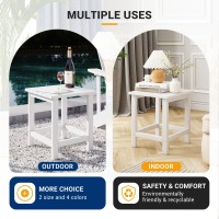 Udpatio Outdoor Side Table For Patio 16 X 16 Inches Adirondack Table Poolside Patio Table Hdpe End Table For Outside Backyard