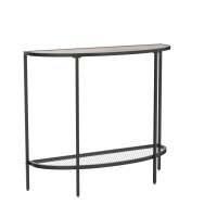 Saygoer Console Table 2 Tier Narrow Entryway Table With Storage Shelves Half Moon Sofa Couch Table Industrial Small Entry Way Ta