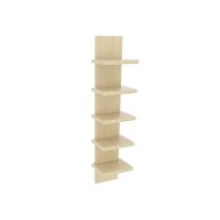 Bloddream 5 Tier Wall Shelves Natural Vertical Column Shelf Floating Storage Home Decor Organizer Tall Tower Design Utility She