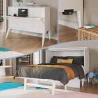 Northampton Full Murphy Bed Desk in White