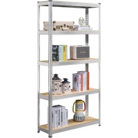 Topeakmart 5Tier Utility Shelves Metal Storage Shelves Garage Shelving Unit Adjustable Garage Storage Shelves Storage Racks He