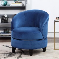 Sophia Swivel Accent Chair Blue Velvet
