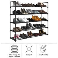 Shoe Rack 5Tier Shoe Organizer For Closet Bathroom Entryway Shelf Holds 25 Pairs Sneakers Heels Boots By Homecomplete