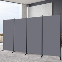 Room Divider 6Ft Portable Room Dividers And Folding Privacy Screens 136 W Fabric Divider For Room Separation 4 Panel Partiti