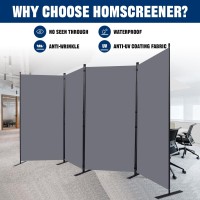 Room Divider 6Ft Portable Room Dividers And Folding Privacy Screens 136 W Fabric Divider For Room Separation 4 Panel Partiti