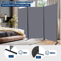 Room Divider 6Ft Portable Room Dividers And Folding Privacy Screens 102 W Fabric Divider For Room Separation 3 Panel Partiti