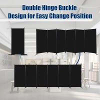 Room Divider 6Ft Portable Room Dividers And Folding Privacy Screens 204 W Fabric Divider For Room Separation 6 Panel Partiti