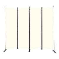 Room Divider 6Ft Portable Room Dividers And Folding Privacy Screens 88 W Fabric Divider For Room Separation 4 Panel Partitio