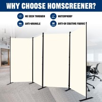 Room Divider 6Ft Portable Room Dividers And Folding Privacy Screens 136 W Fabric Divider For Room Separation 4 Panel Partiti