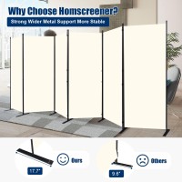 Room Divider 6Ft Portable Room Dividers And Folding Privacy Screens 204 W Fabric Divider For Room Separation 6 Panel Partiti