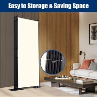 Room Divider 6Ft Portable Room Dividers And Folding Privacy Screens 204 W Fabric Divider For Room Separation 6 Panel Partiti