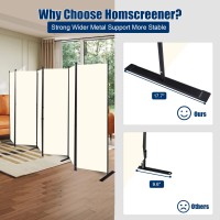 Room Divider 6Ft Portable Room Dividers And Folding Privacy Screens 132 W Fabric Divider For Room Separation 6 Panel Partiti