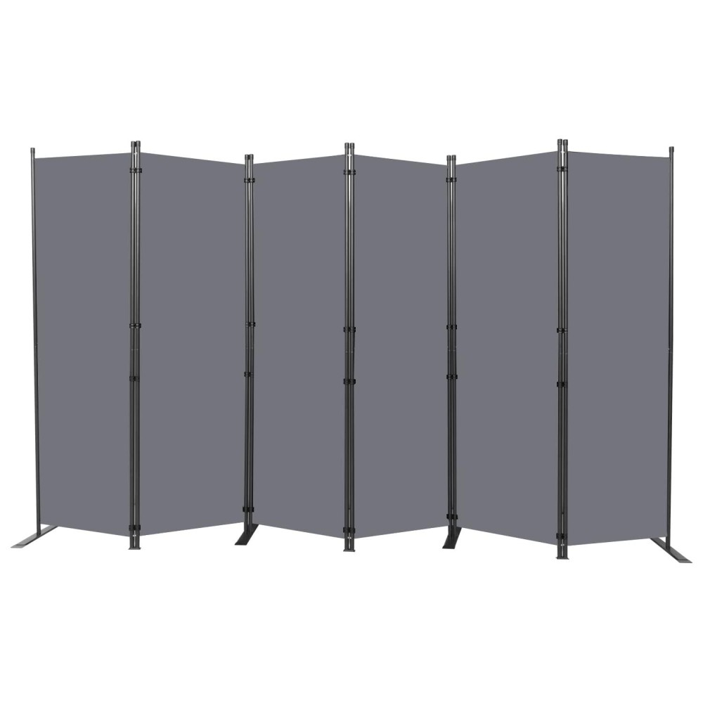 Room Divider 6Ft Portable Room Dividers And Folding Privacy Screens 132 W Fabric Divider For Room Separation 6 Panel Partiti