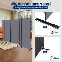 Room Divider 6Ft Portable Room Dividers And Folding Privacy Screens 132 W Fabric Divider For Room Separation 6 Panel Partiti