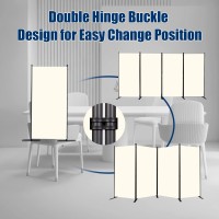 Room Divider 6Ft Portable Room Dividers And Folding Privacy Screens 136 W Fabric Divider For Room Separation 4 Panel Partiti