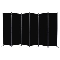 Room Divider 6Ft Portable Room Dividers And Folding Privacy Screens 132 W Fabric Divider For Room Separation 6 Panel Partiti