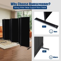 Room Divider 6Ft Portable Room Dividers And Folding Privacy Screens 132 W Fabric Divider For Room Separation 6 Panel Partiti