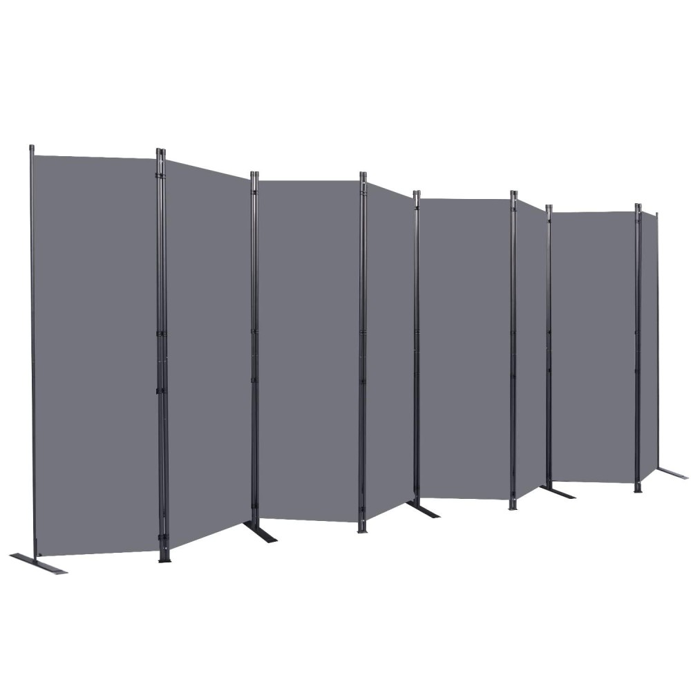 Room Divider 6Ft Portable Room Dividers And Folding Privacy Screens 176 W Fabric Divider For Room Separation 8 Panel Partiti