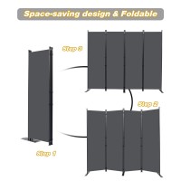 Chosenm Wall Divider 4 Panel Room Dividers And Folding Privacy Screens With Wider Support Feet 6 Ft Portable Privacy Screen Fo