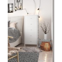 Boluo Tall White Dresser Narrow Dresser Small Chest Of Drawers Lingerie Chest Skinny Dressers For Closet,Bedroom Modern