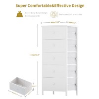 Boluo Tall White Dresser Narrow Dresser Small Chest Of Drawers Lingerie Chest Skinny Dressers For Closet,Bedroom Modern